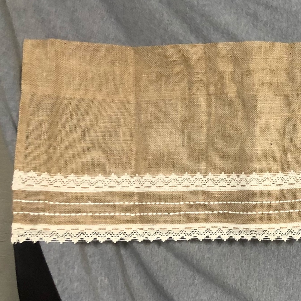 Burlap Valance
